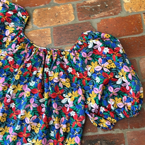 ELOQUII Elements Floral Print Tie-Back Puff Sleeve Dress sz 22/24 NWT - Picture 5 of 12